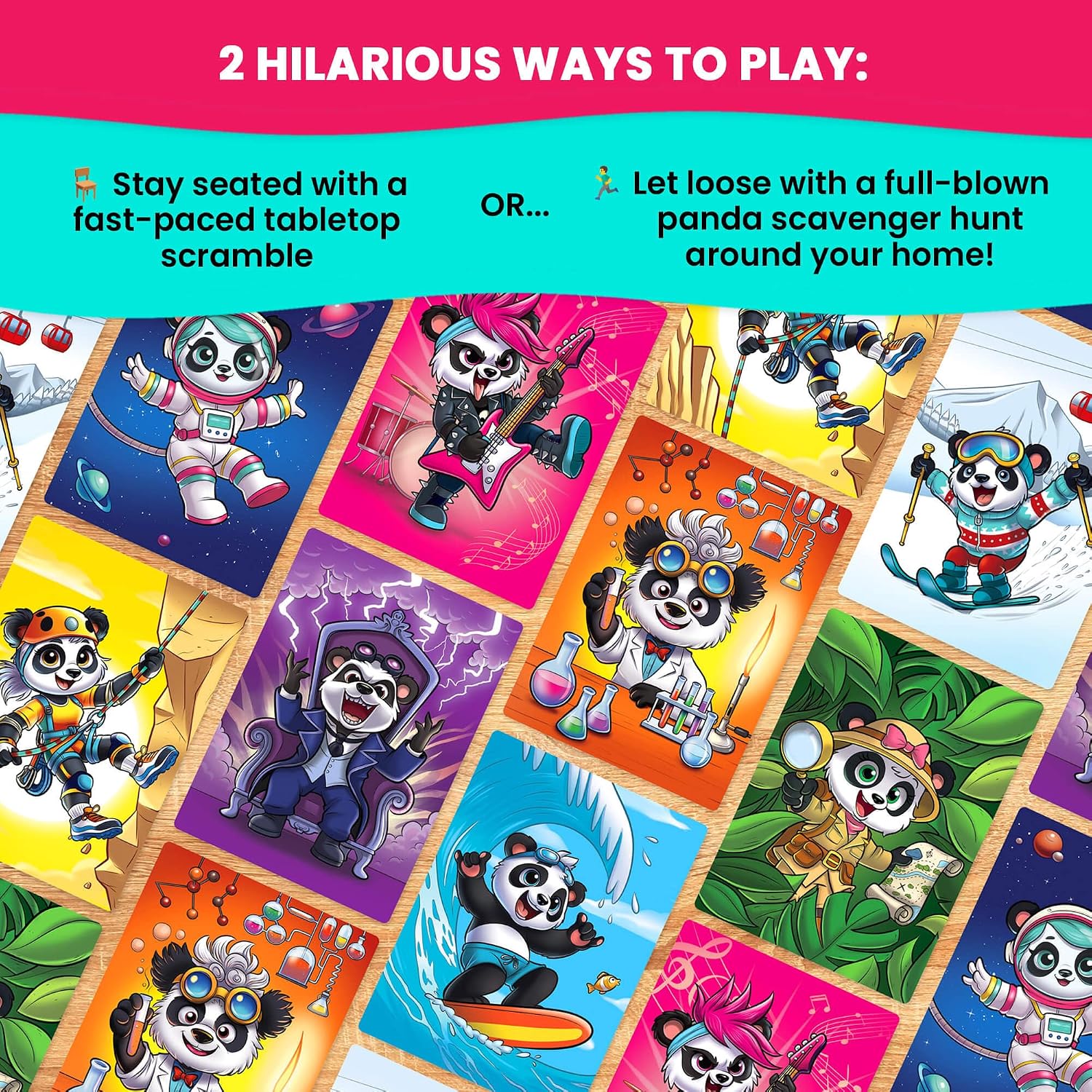 Pandamonium - Chaos Has Never Been This Cute! | The Hilarious Action-Packed Family Party Game for Kids, Teens and Adults | A Scavenger Hunt Card & Board Game for Ages 5+, 3-8 Players - Image 5