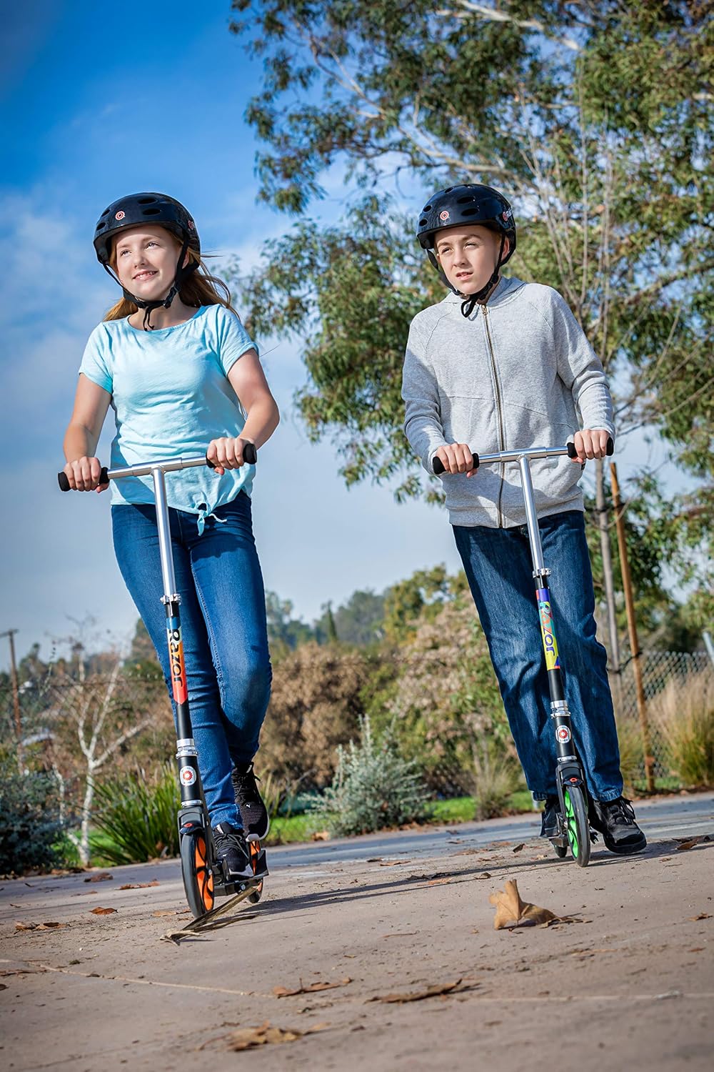 Razor A5 Lux Kick Scooter for Kids Ages 8+ - 8" Urethane Wheels, Aluminum Frame, Anodized Finish Featuring Bold Colors and Graphics, for Riders up to 220 lbs - Image 4