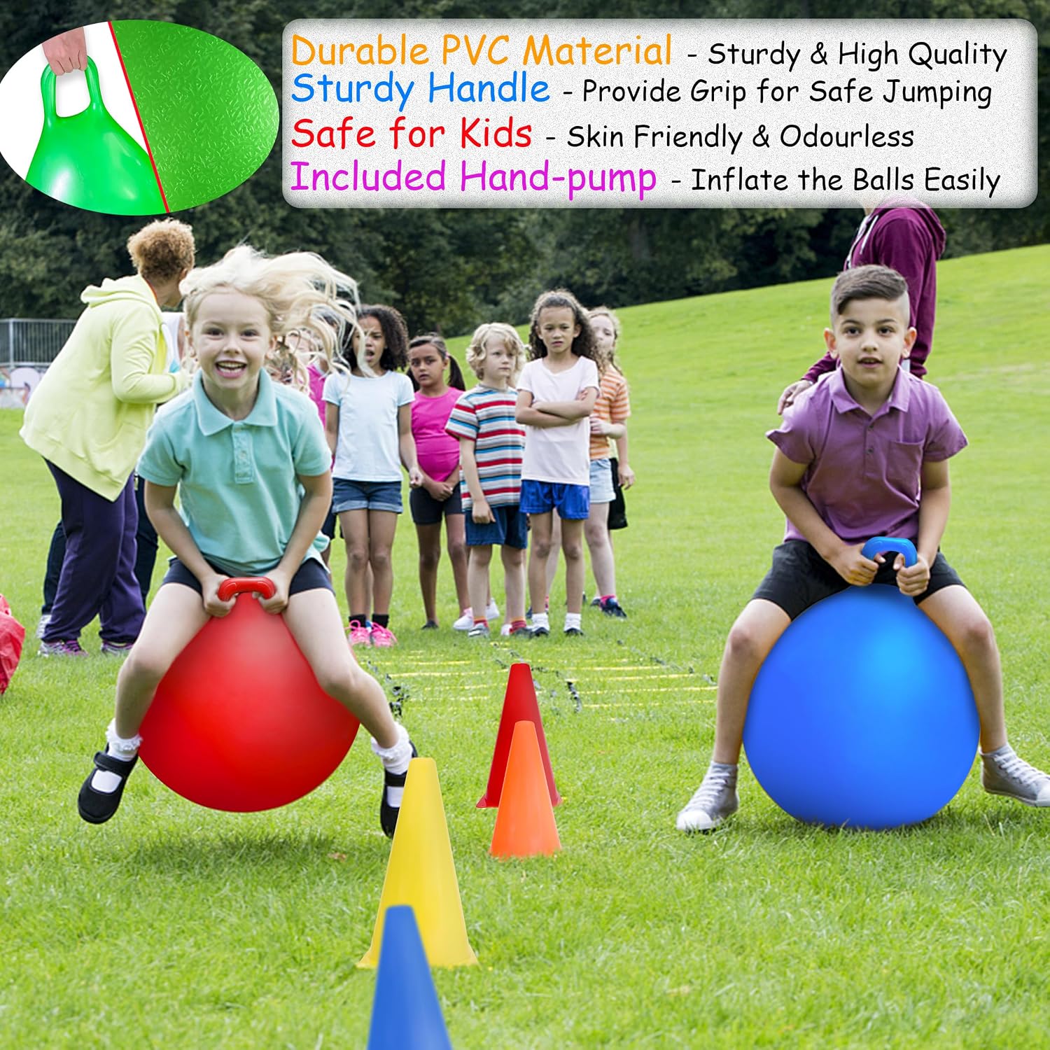 LINAYE Carnival Games Combo Set Outdoor Activities, Field Day Lawn Yard Family Reunion Fall Festival Games Hopper Balls Dart Board for Kids Ring Toss Egg and Spoon for Kids Birthday Party - Image 3