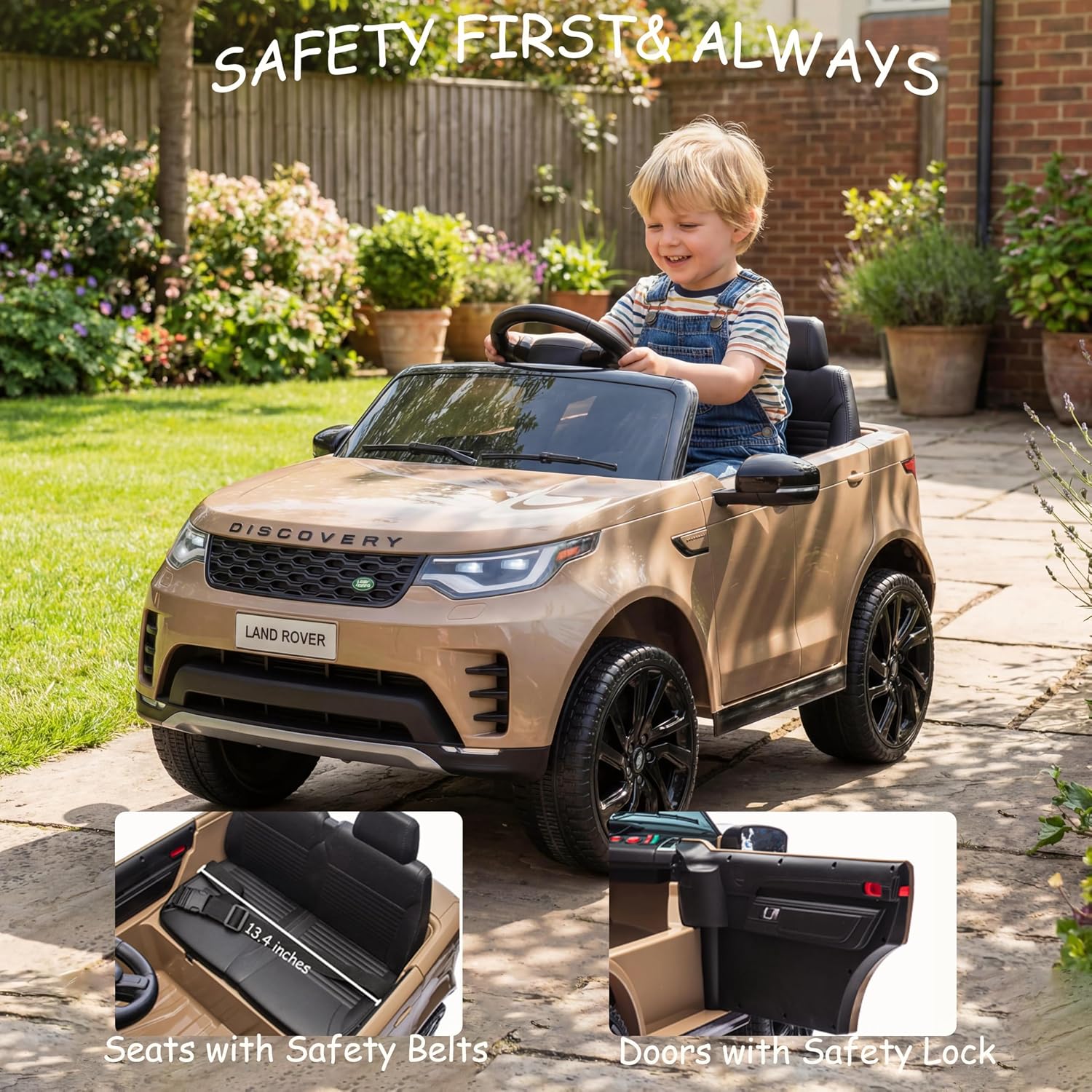 12V Licensed Land Rover 2 Seater Ride on Car for Kids with 2.4g Remote Control, Battery Powered Electric Car Ride on Vehicle Double Doors, LED Light, 2.8 MPH Max Speed - Image 6