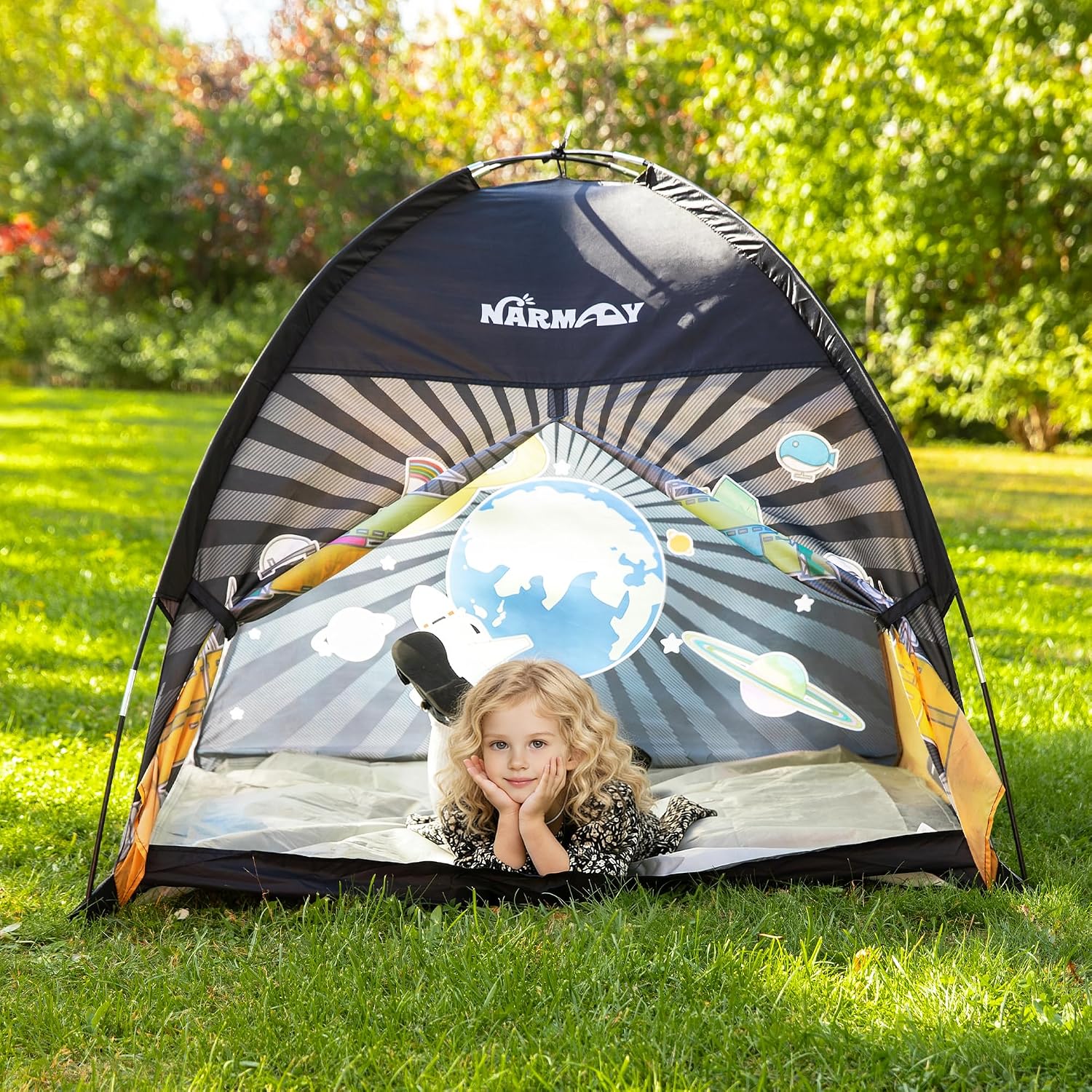 NARMAY® Play Tent Space World Dome Tent for Kids Indoor/Outdoor Fun - 48 x 48 x 40 inch - Image 4