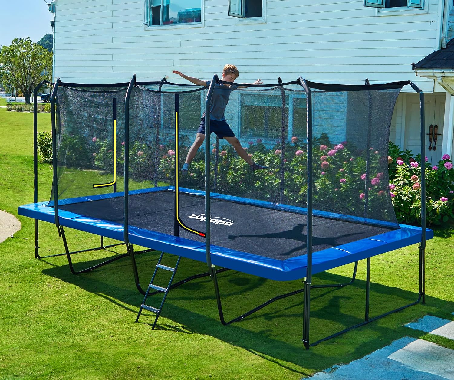 Zupapa 1800LBS Weight Capacity Rectangle Trampoline 10x17FT Outdoor Square Gymnastics Trampolines with 10-Year Quality Assurance for Kids Adults Long Large Big Rectangular Basketball Trampoline - Image 9