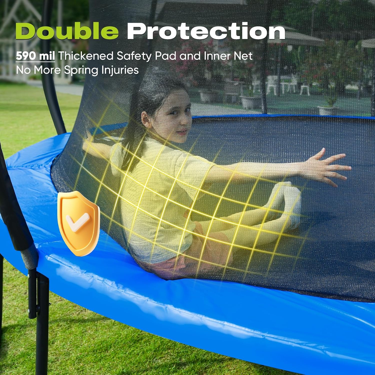 ORCC Kids Trampoline, 1200LBS Weight Capacity Outdoor Trampoline 16 15 14 12 10 8FT Yard Trampolines for Kids Adults - Image 8