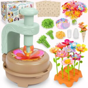 Fabric Flower Bouquets Toys, DIY Craft Kits Toys for Kids – Flowers Market Toy, Build Your Flower Bouquet, Arts & Crafts for 4+ Year Toddler Girl, Educational Activity Preschool B-Day Gifts