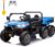 sopbost 2 Seater 24V Kids Ride On Truck with Electric Dump Bed, 4WD Battery Powered Ride On Toy Car with Remote Control, Extra Shovel, Music Play, EVA Tires Wheels, Blue