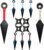 Kunai Ninja Cosplay, Props Ninja Themed Costume, Plastic, Cosplay Accessories Kunai Set, Black
