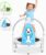 ZCMHAXJ 36″ Toddler Trampoline, 3FT ASTM Certified Foldable Mini Trampoline for Kids with Animal Pattern, Kids Trampolines Indoor with Foam Handle, Gifts for Boys&Girls