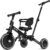 Glaf Tricycle for Toddlers 1-3 Toddler Bike with Push Handle 2-4 Years Baby Bike Toys for 2 Years Boys and Girls Balance Bike with Adjustable Seat Height and Backrest Birthday Gift（Black