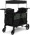 Jeep Aries Stroller Wagon by Delta Children Premium Wagon for 2 Kids with Convertible Seats, Adjustable Push/Pull Handles, Removable Canopy & Flat Fold – Greenguard Gold Certified, Black/Green