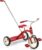 Radio Flyer 34TX Kids Beginner Classic Steel Framed 10 Inch Front Wheel Adjustable Seat Tricycle with 3 Position Push Handle, Red