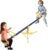 Teeter Totter,360 Degree Rotation Seesaw for Kids Outdoor for Ages 4-12, Sit and Spin Teeter Totter Kids Outdoor Play Equipment