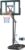 Asbest 44″ Portable Basketball Hoop Outdoor | 5.5-10ft Stepless Adjustable Height Basketball Goal System for Driveway, Backyard, for All Ages