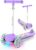 TONBUX Kids Scooter for Ages 3-5, Toddler Scooter with Light-Up Deck and Wheels, Adjustable 4-Level Height 3-Wheel Scooters for Kids, Lean-to-Steer Design
