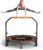 40″/48″ Foldable Mini Trampoline Load 330lbs, Portable Exercise Rebounder with Durable Bungee Band, Fitness Trampoline for Adults and Kids