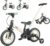 JMMD 6 in 1 Toddler Bike with Push Handle for Kids 18-60 Months, 12″ Foldable Balance Bike with Training Wheels, Pedals, Brakes, Kickstand, Push Tricycle Toddler Gift & Toys for Boy & Girl