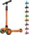 Allek Kick Scooter B03, Lean ‘N Glide 3-Wheeled Push Scooter with Extra Wide PU Light-Up Wheels, Any Height Adjustable Handlebar and Strong Thick Deck for Children from 3-12yrs (Orange)