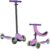 KRIDDO 3-in-1 Scooter for Kids Ages 1-5 Years Old, Folding Scooter with 3 Lighted Wheels, Wide Standing Board, Adjustable Height, Learn-to-Steer Handlebar, for Indoor and Outdoor