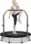 40″/48″ Rebounder Trampoline for Adults Mini Trampoline for Adults and Kids Exercise Rebounder with Bar Fitness Trampoline Indoor Height Adjustable Max Load 330/440lbs