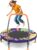 Goplus Foldable Toddler Trampoline for Kids, 36” Recreational Mini Trampoline w/20 LED Lights, Foam Handle, Padded Safety Cover, Indoor Outdoor Exercise Rebounder for Boys Girls Aged 3-6