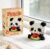 1 Piece Panda Eating Watermelon Hand-Assembled Figurine with Display Base, Cute Animal Desk Decor, Summer Theme Collectible Statue for Home Office Shelf