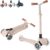 MomnLittle 3 Wheel Toddler Scooter for Kids Ages 3-10, Foldable Scooter with LED Light-Up Wheels, Lean-to-Steer Design, Mini Basket & 4 Adjustable Heights, Scooter for Boys and Girls