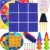 Carnival Games Set, Giant Tic Tac Toe Games, 4.5ft x 4.5ft Double-Sided, 26″ Dart Board with Sticky Balls, Soft Plastic Cones Ring Toss Game Set for Kids Adults Family Outdoor Lawn Yard Birthday Party