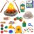 Camping Toys for Kids, Pretend Campfire, Lantern, Safari Hat, Binoculars, Bottle, Toy Food, S’Mores, Toddler Camping Play Set Indoor Outdoor Toys for Kids 3-5 and Up, Boys Girls Gift