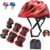 Kids Helmet & Knee Pad Set – Adjustable Elbow & Wrist Guards for Bike, Skateboard, Scooter – 5-12yrs – 7-in-1 – 3 Colors