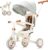 7-in-1 Toddler Tricycle with Parent Push Handle & Canopy, Fully Foldable & Adjustable Stroller, Balance and Pedal Bike for Kids 18 Months to 5 Years,Beige