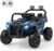 MINIATURE MOTORS 12V Kids Ride on Truck Car Remote Control, Electric Off-Road UTV for Toddlers Bluetooth USB Music, Suspension System Safety Belt, Kids Electric Vehicles Gift for Boys & Girls-Blue