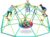 Hapfan 10 ft Climbing Dome Swing Set with Saucer Swing, Jungle Gym for Kids Outdoor Backyard, Supports 800lbs, Easy Asssembly, Rust-Resistant Outdoor Playset for Ages 3-8 8-12