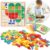 Montessori Tangram Educational, Geometric Shapes Puzzle Toys with 120Pcs Wooden Puzzle Blocks and 20Pcs Cards, Colorful Pattern Montessori Children’s Educational Gifts for Kids Ages 3 and Up
