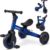 BABY JOY Toddler Bike, 5-in-1 Foldable Balance Bike with Removable Pedals, Adjustable Handlebar and Rear Wheels, Indoor Outdoor Kids Tricycle for Boys Girls Ages 2-4 (Blue, 26” x 19” x 20.5”)