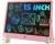 TEKFUN 15 Inch LCD Writing Tablet for Girls Ages 8–12, Large Drawing Tablet for Kids, Screen-Free Writing Pad for Learning & Quiet Time, Creative Christmas Gift for 8 9 10 Year Old Girl (Pink)
