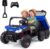 Costzon 2-Seater Ride on Dump Truck, 4WD 24V Kids Car Electric Vehicle with Remote Control, Electric Dump Bed, Shovel, Music, Story, Lights & Wireless Connection, Kids UTV for Boys Girls, Gift (Blue)