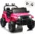 12V Ride on Toys for Toddlers, Kids’ Electric Vehicles W/Parents Control, Ride on Truck Car with Music, Bluetooth, USB, Four-Wheels Suspension for Age 2-4 (Pink)