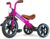 KRIDDO Kids Tricycle, 12 Inch Puncture Free Rubber Wheel w Front Light, Adjustable Seat Height, Gift for 2-5 Year Olds, Pink