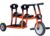 Italtrike Pilot Double Seat Outdoor Tricycle for Toddlers and Kids, Superior Engineering, Strong & Durable, Easy Assembly, Adjustable Seat, Ages 2-4 (Orange)