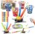 TERRAMUS 3 in 1 Bean Bag Ring Toss Game for Kids, Rechargeable Musical Jumping Games w/LED Light & Remote, Electric Spinning Base, Sandbags, Rings, Carnival Indoor Outdoor Sport Toy for 3+ Boys Girls