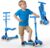 SKIDEE Kick Scooter for Kids Ages 3-5 | Foldable 3 Wheel Scooter with Lean-to-Steer, Adjustable Height, Removable Seat & LED Light Wheels | Toddler Scooter Up to 12 Year Old Boys/Girls
