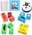 Wooden Face Changing Magic Cube Game, Expression Puzzle Building Blocks Pattern Matching Game, Educational Puzzles Toy Board Games for Kids and Adults with Bell