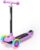 JOVA ZIFFY Multicolor 3 Wheel Scooter for Kids 3-5, Toddler Kick Scooters with LED Light-Up Wheels for Boys and Girls, 5 Adjustable Height and Lean-to-Steer Design, Support up to 110 lbs
