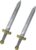 2pcs Toy Sword,18.9″ Plastic Roman Sword for Kids Boys Role-Play Accessory,Medieval Knight Toy,Halloween Cosplay,Props Silver