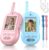 Video Walkie Talkies for Kids, 2 Pack Rechargeable Long Range Video Kids Walkies Talkies with Voice Changer, Outdoor Camping Hiking Indoor Play Toys Birthday for Boys and Girls Ages 3-12