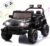 Ride on Truck Car, 12V Kids’ Electric Vehicles W/Parents Control, Ride on Toys for Toddlers with Music, Bluetooth, Four-Wheels Suspension, USB, Headlights, Black