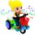 Tipmant Baby Toddler Electric Tricycle Toy Cartoon Motorcycle Vehicle Stunt Performance, Music, Luminous Lights, Kids Birthday Gifts (Girl)