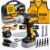 Kids Tool Set with Carrying Case, Electronic Toy Drill with Bits & Construction Vest – Pretend Play Kit with Safety Googles, Gas Shield, Tape Measure, Saw, Bubble Level, Screwdriver, Nuts & Bolts