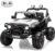 Kids Ride On Truck Car, 12V Ride On Toy Battery Powered Vehicles w/Parent Remote, Spring Suspension, Electric Car for Kids with Bluetooth Music, LED Light, Ideal Car Gift for Boys Girls, White