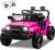 24V Ride On Jeep Car, Toddler Ride On Toys w/Parents Remote Control, One Seat Electric Car for Kids 2-4 with 4-Wheel Suspension, Bluetooth, Music, 1.86-3.11MPH Adjustable Speed, Pink