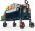 Timber Ridge 49″ Extra Long Collapsible Folding Wagon with Tailgate and Brakes, 300lbs Heavy Duty Foldable Wagon with Adjustable Handle, 250L Capacity Portable Cart for Outdoor Camping Sports, Blue